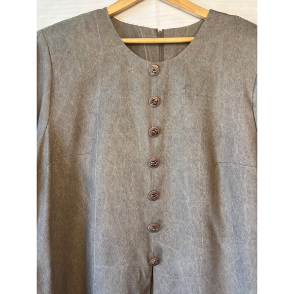 Special Thyme Ltd Womens 2-Piece Set 22W Gray Buttoned Blouse & Pants Rayon Blen - Picture 9 of 16
